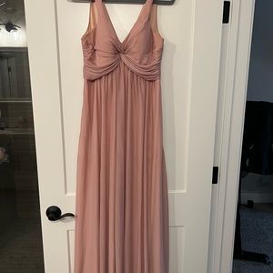 Mauve pink bridesmaids dress